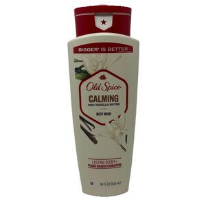 Old Spice Calming Vanilla Notes Body Wash Plant Based Hydration 18 fl oz